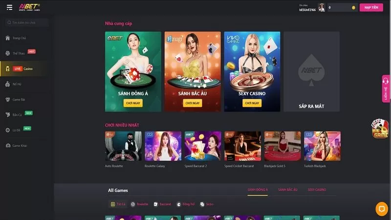 Sảnh casino mang thiên hướng quý tộc Sảnh casino mang thiên hướng quý tộc