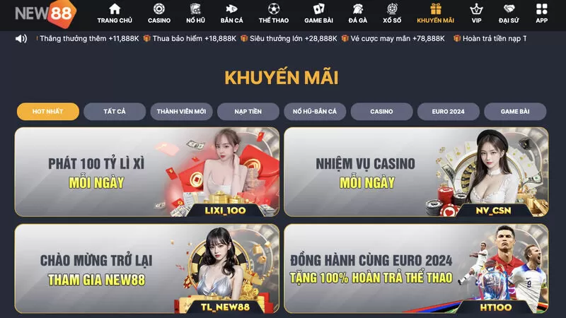 Những ưu đãi độc quyền chỉ dành cho hội viên của New88 Những ưu đãi độc quyền chỉ dành cho hội viên của New88